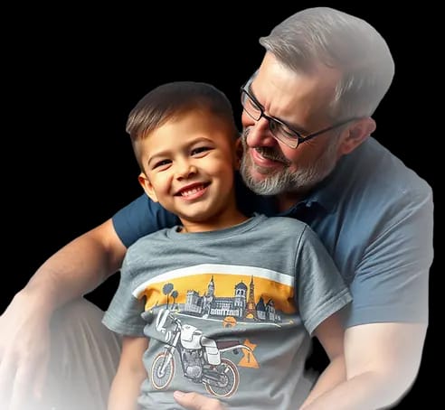 Father and teen son in a supportive moment